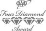 The image displays the "Four Diamond Award" text with a design of four diamond shapes beneath it.